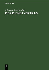 Enlarge image Cover: Der Dienstvertrag - De Gruyter