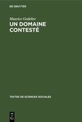 Cover: Un domaine contest&eacute; - De Gruyter Mouton