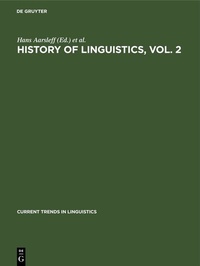 Enlarge image Cover: History of Linguistics, Vol. 2 - De Gruyter Mouton