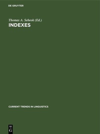Enlarge image Cover: Indexes - De Gruyter Mouton