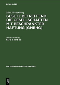 Abbildung von: §§ 13-52 - De Gruyter