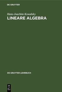 Abbildung von: Lineare Algebra - De Gruyter