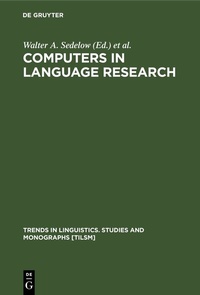Abbildung von: Computers in Language Research - De Gruyter