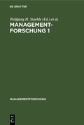 Cover: Managementforschung 1 - De Gruyter