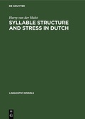 Cover: Syllable Structure and Stress in Dutch - De Gruyter
