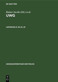 Abbildung von: §§ 25, 26 - De Gruyter