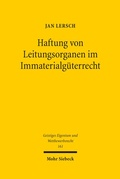 Abbildung von: Haftung von Leitungsorganen im Immaterialgueterrecht - Mohr Siebeck