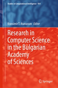 Enlarge image Cover: Research in Computer Science in the Bulgarian Academy of Sciences - Springer