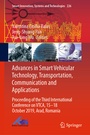 Cover: Advances in Smart Vehicular Technology, Transportation, Communication and Applications - Springer