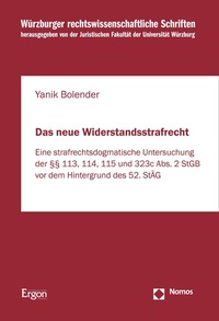 Abbildung von: Das neue Widerstandsstrafrecht - Ergon