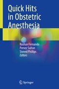 Cover: Quick Hits in Obstetric Anesthesia - Springer