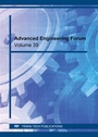 Cover: Advanced Engineering Forum Vol. 39 - Trans Tech Publications Ltd