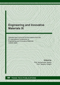 Enlarge image Cover: Engineering and Innovative Materials IX - Trans Tech Publications Ltd