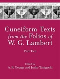 Cover: Cuneiform Texts from the Folios of W. G. Lambert, Part Two - Eisenbrauns