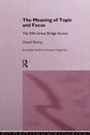 Cover: The Meaning of Topic and Focus - Routledge