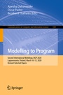 Cover: Modelling to Program - Springer
