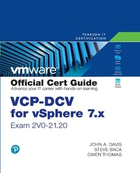 Abbildung von: VCP-DCV for vSphere 7.x (Exam 2V0-21.20) Official Cert Guide - Pearson It Certification