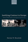Cover: Justifying Contract in Europe - Oxford University Press