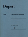 Cover: Jean-Louis Duport - 21 Et&uuml;den f&uuml;r Violoncello - Henle, G&uuml;nter