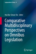Cover: Comparative Multidisciplinary Perspectives on Omnibus Legislation - Springer