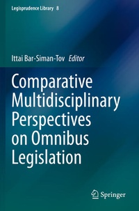 Enlarge image Cover: Comparative Multidisciplinary Perspectives on Omnibus Legislation - Springer
