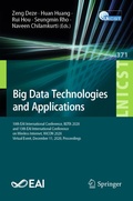 Cover: Big Data Technologies and Applications - Springer