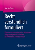 Cover: Recht verst&auml;ndlich formuliert - Springer Gabler