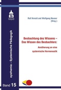 Cover: Beobachtung des Wissens - Das Wissen des Beobachters: - Schneider bei wbv