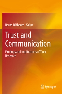 Enlarge image Cover: Trust and Communication - Springer