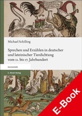 Cover: Sprechen und Erz&auml;hlen in deutscher und lateinischer Tierdichtung vom 11. bis 17. Jahrhundert - Hirzel