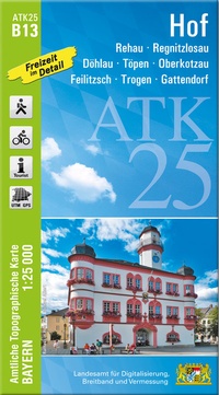 Abbildung von: ATK25-B13 Hof (Amtliche Topographische Karte 1:25000) - Landesamt für Digitalisierung, Breitband und Vermessung, Bayern