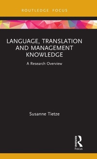 Enlarge image Cover: Language, Translation and Management Knowledge - Routledge