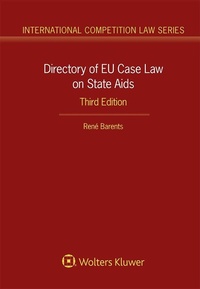 Abbildung von: Directory of EU Case Law on State Aids - Kluwer Law International