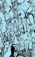 Cover: Post-Apocalyptic Society Sketchbook - Blue - Bunny 17 Media