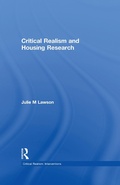 Cover: Critical Realism and Housing Research - Routledge