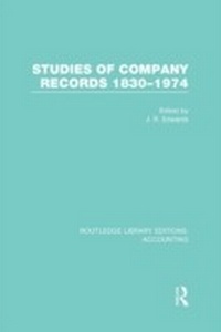 Abbildung von: Studies of Company Records (RLE Accounting) - Routledge