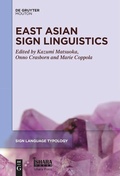 Cover: East Asian Sign Linguistics - De Gruyter Mouton