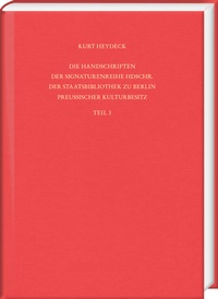 Abbildung von: Die Handschriften der Signaturenreihe Hdschr. der Staatsbibliothek zu Berlin - Preußischer Kulturbesitz - Harrassowitz Verlag