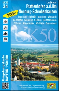 Abbildung von: UK50-34 Landkreise Pfaffenhofen a.d.Ilm, Neuburg-Schrobenhausen - Landesamt für Digitalisierung, Breitband und Vermessung, Bayern