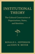 Cover: Institutional Theory - Cambridge University Press