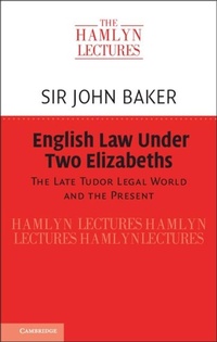 Bild: English Law Under Two Elizabeths - Cambridge University Press