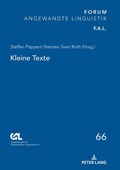 Cover: Kleine Texte - Peter Lang Verlag