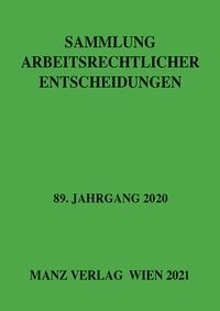 Abbildung von: Sammlung arbeitsrechtlicher Entscheidungen - Manz