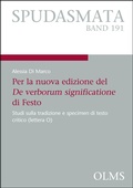 Cover: Per la nuova edizione del De verborum significatione di Festo - Georg Olms Verlag