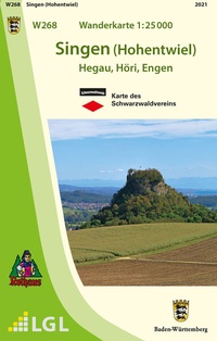 Abbildung von: W268 Wanderkarte 1:25 000 Singen (Hohentwiel) - Landesamt für Geoinformation und Landentwicklung Baden-Württemberg (LGL)