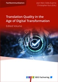 Cover: Translation Quality in the Age of Digital Transformation - BD&Uuml; Weiterbildungs- und Fachverlagsgesellschaft mbH