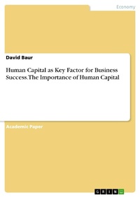 Enlarge image Cover: Human Capital as Key Factor for Business Success. The Importance of Human Capital - GRIN Verlag