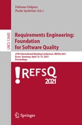 Cover: Requirements Engineering: Foundation for Software Quality - Springer