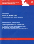 Cover: Berlin im Herbst 1989 / Eine ungew&ouml;hnliche Tafelrunde - Gesellschaft z. F&ouml;rd. vergleich. Staat-Kirche-Forsch.