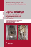Cover: Digital Heritage. Progress in Cultural Heritage: Documentation, Preservation, and Protection - Springer